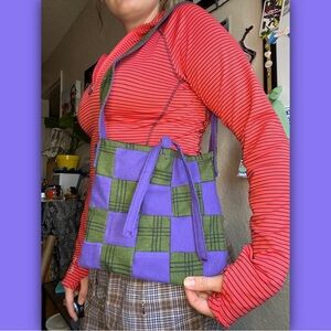 reversible // handmade // mini purse // 100% cotton